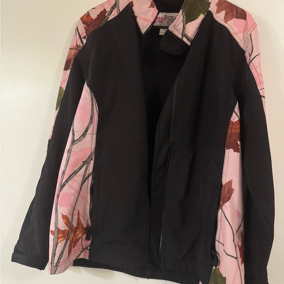 Floral Black and Pink Women's Jacket - Picture 1 of 3